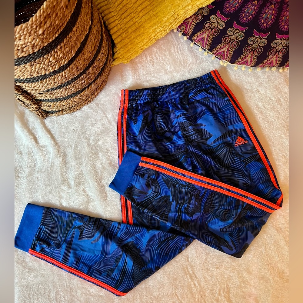 Adidas Kids Blue and Orange Joggers